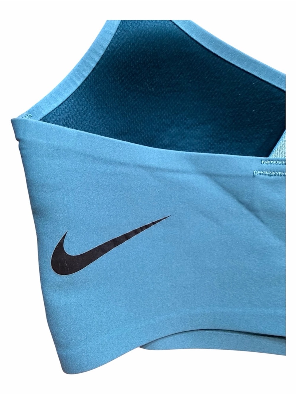Nike Blue Sports Bra - Racerback, Perforated Back, Adjustable Straps - Picture 5 of 15